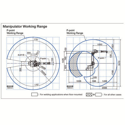 6 Axes OTC Robot Welding Machine 8kg Payload 2.0m Reach